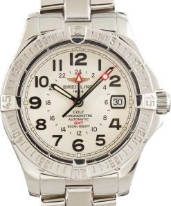 HandMade The Breitling Colt GMT Silver Arabic Dial