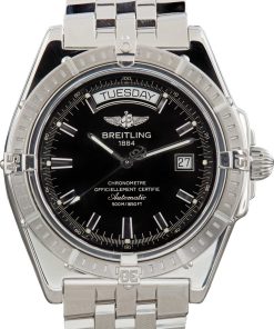 HandMade The Breitling Headwind Stainless Steel Black Dial