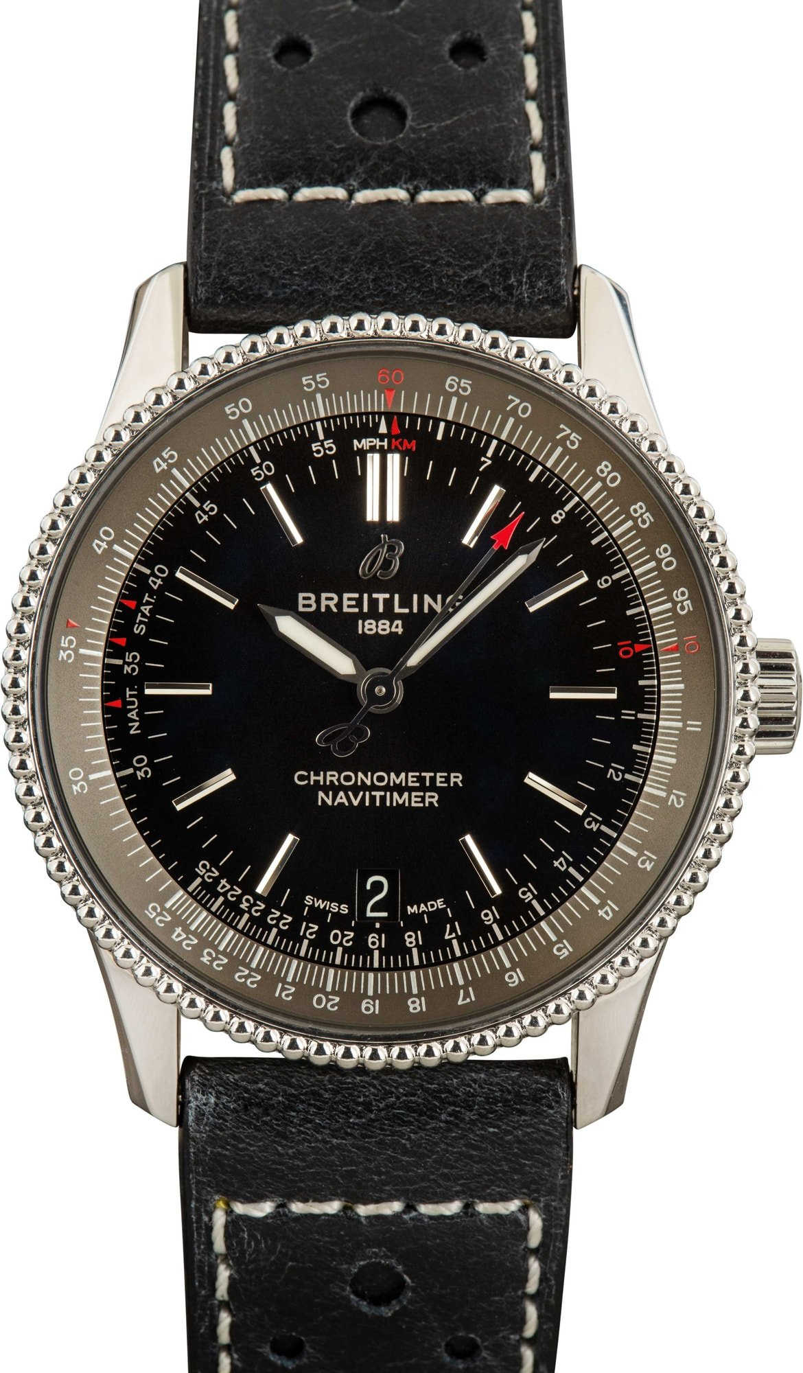 HandMade The Mens Breitling Navitimer Black Dial
