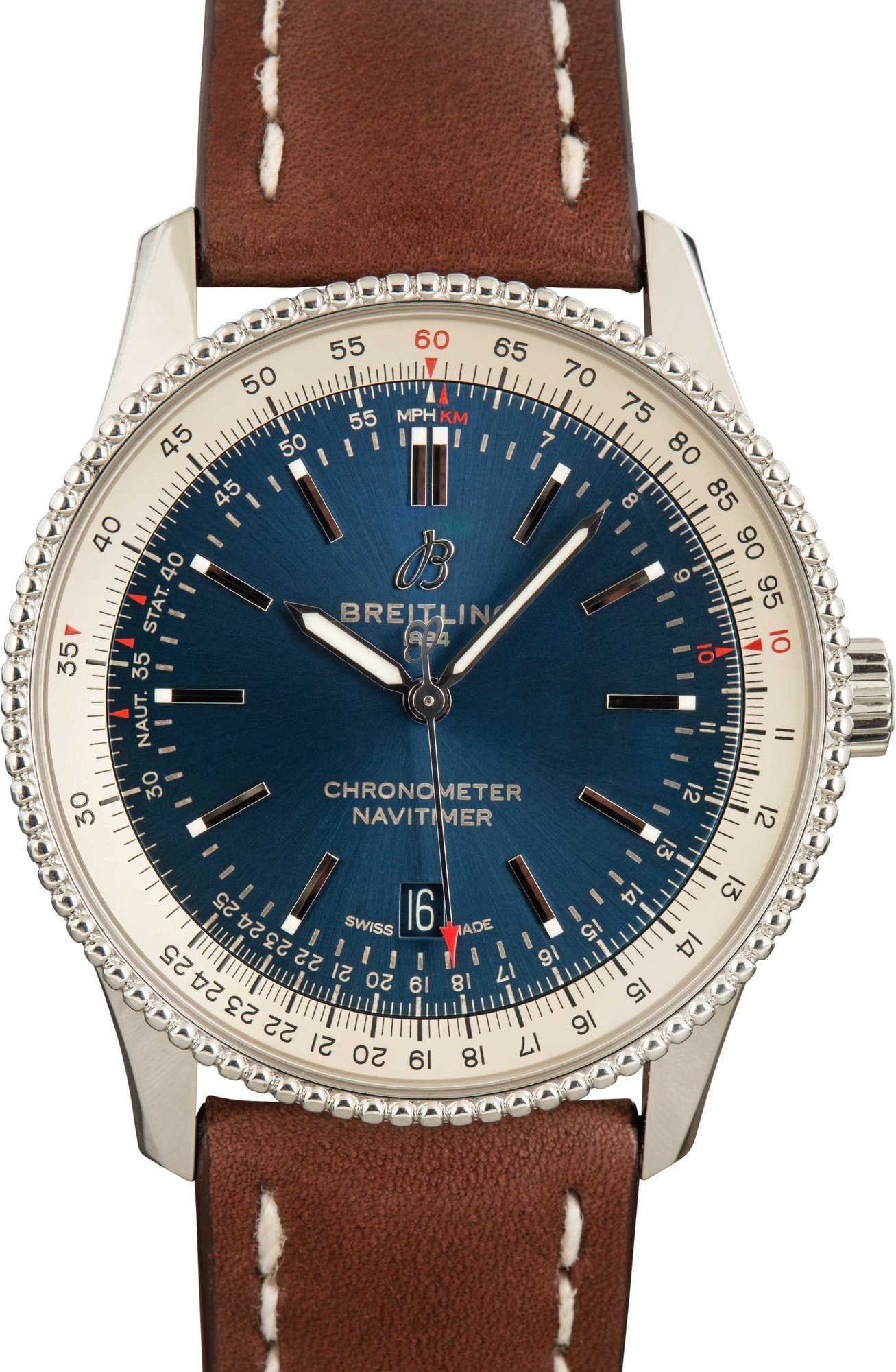 HandMade The Mens Breitling Navitimer Blue Dial