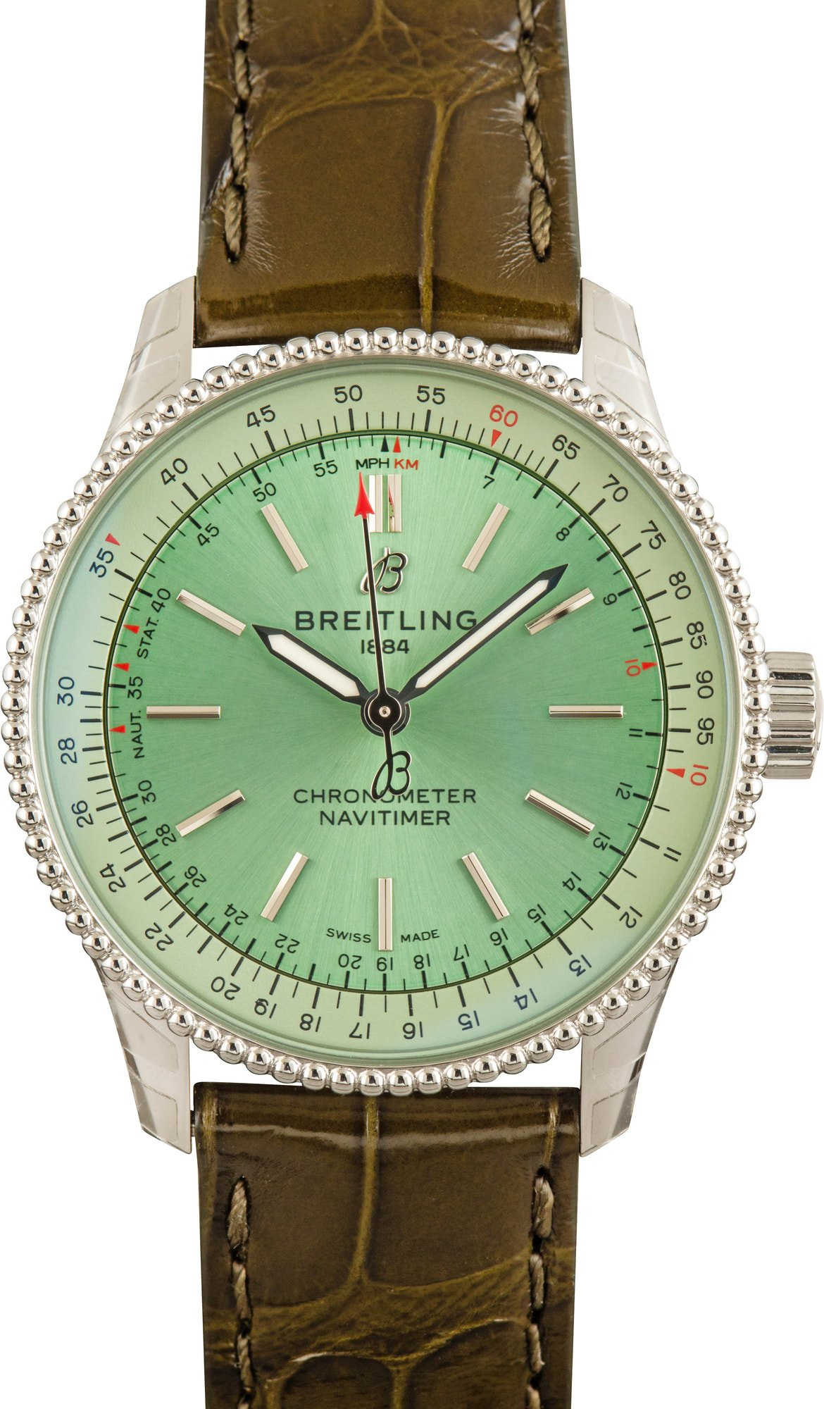 HandMade The Breitling Navitimer Automatic Green Dial