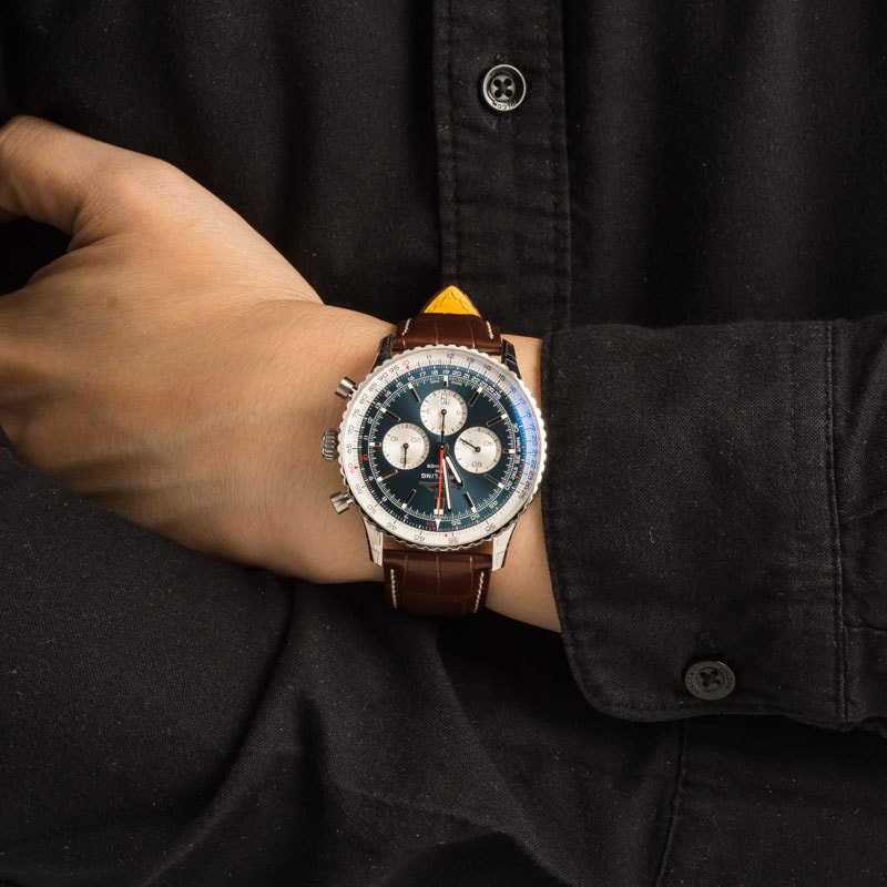 HandMade The Breitling Navitimer B01 Chronograph 46 Blue Index Dial - Image 5