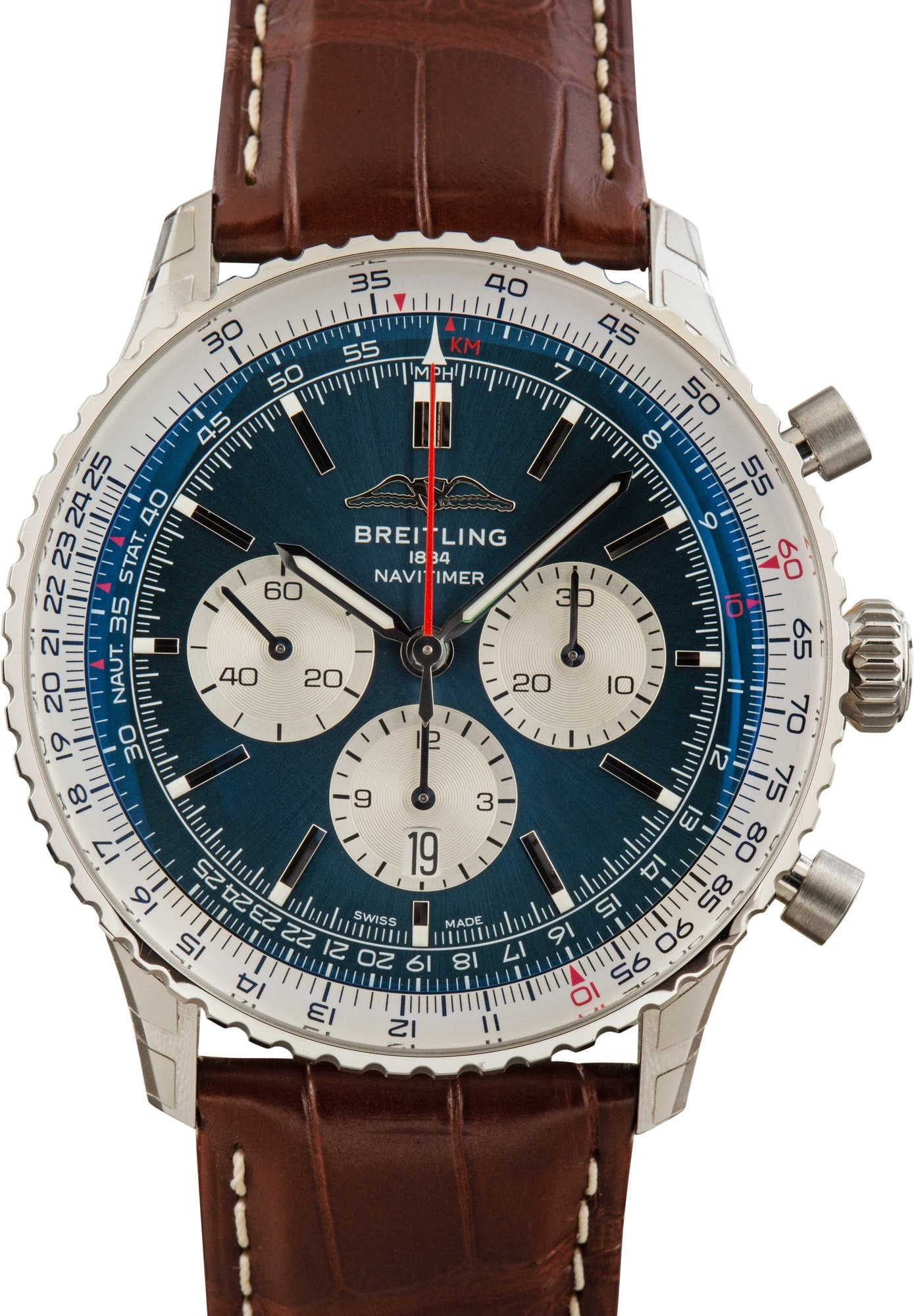 HandMade The Breitling Navitimer B01 Chronograph 46 Blue Index Dial
