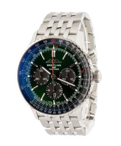 Alternative view of HandMade The Breitling Navitimer B01 Chronograph 46 Green Index Dial