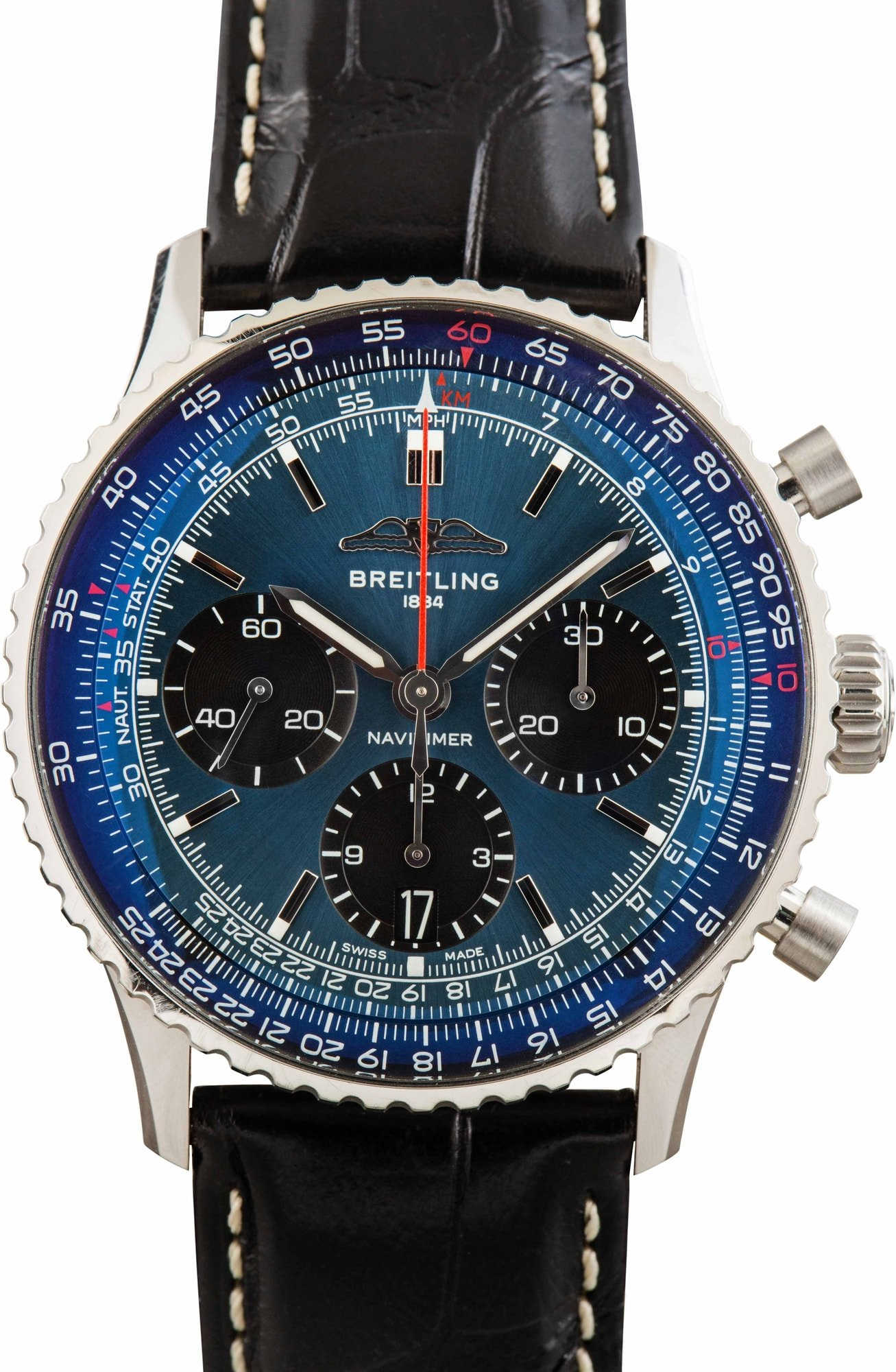 HandMade The Breitling Navitimer Chronograph Blue Dial