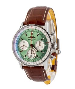Alternative view of HandMade The Breitling Navitimer Chronograph Green Dial