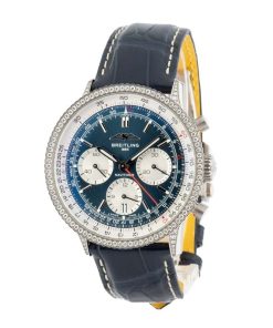 Alternative view of HandMade The Breitling Navitimer B01 Chronograph 41 Diamond Bezel