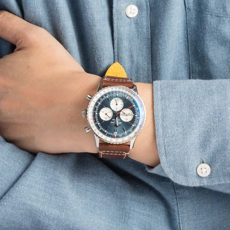 HandMade The Breitling Navitimer B01 Chronograph 46 Blue Dial - Image 5
