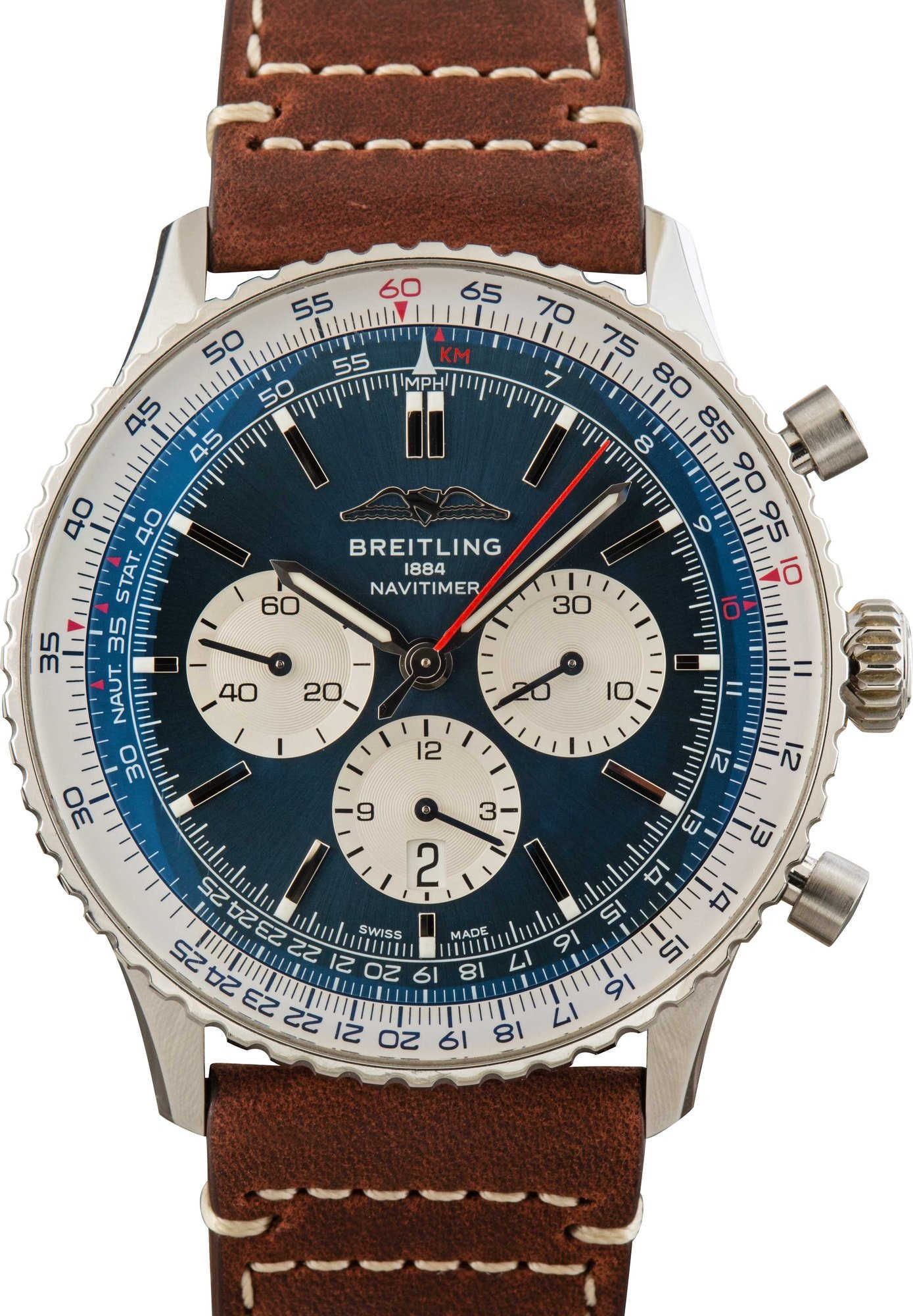 HandMade The Breitling Navitimer B01 Chronograph 46 Blue Dial