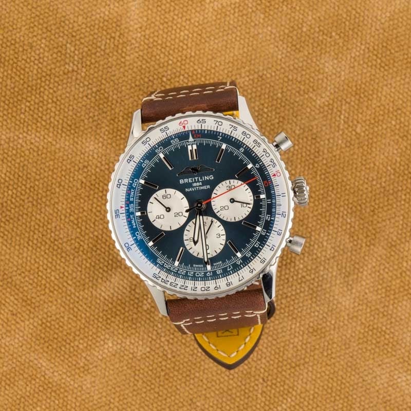 HandMade The Breitling Navitimer B01 Chronograph 46 Blue Dial - Image 6