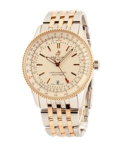 Alternative view of HandMade The Breitling Navitimer Automatic 41 Steel & Red Gold Silver Dial