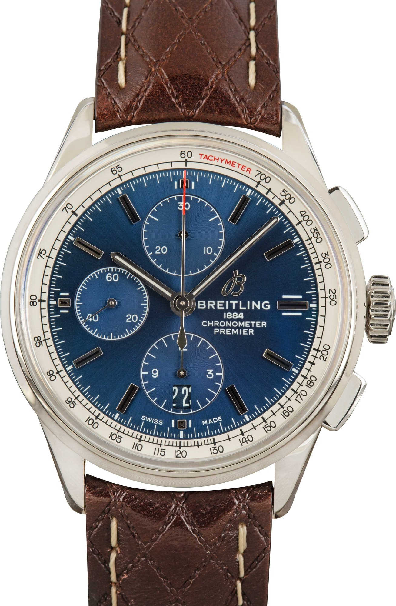 HandMade The Breitling Premier Stainless Steel Blue Dial