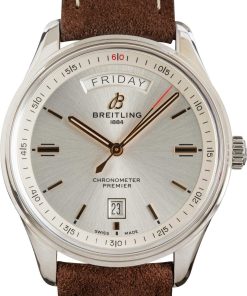 HandMade The Breitling Premier Automatic Day & Date 40 Silver Dial