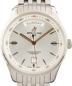 HandMade The Breitling Premier Automatic Day & Date 40 Silver Dial