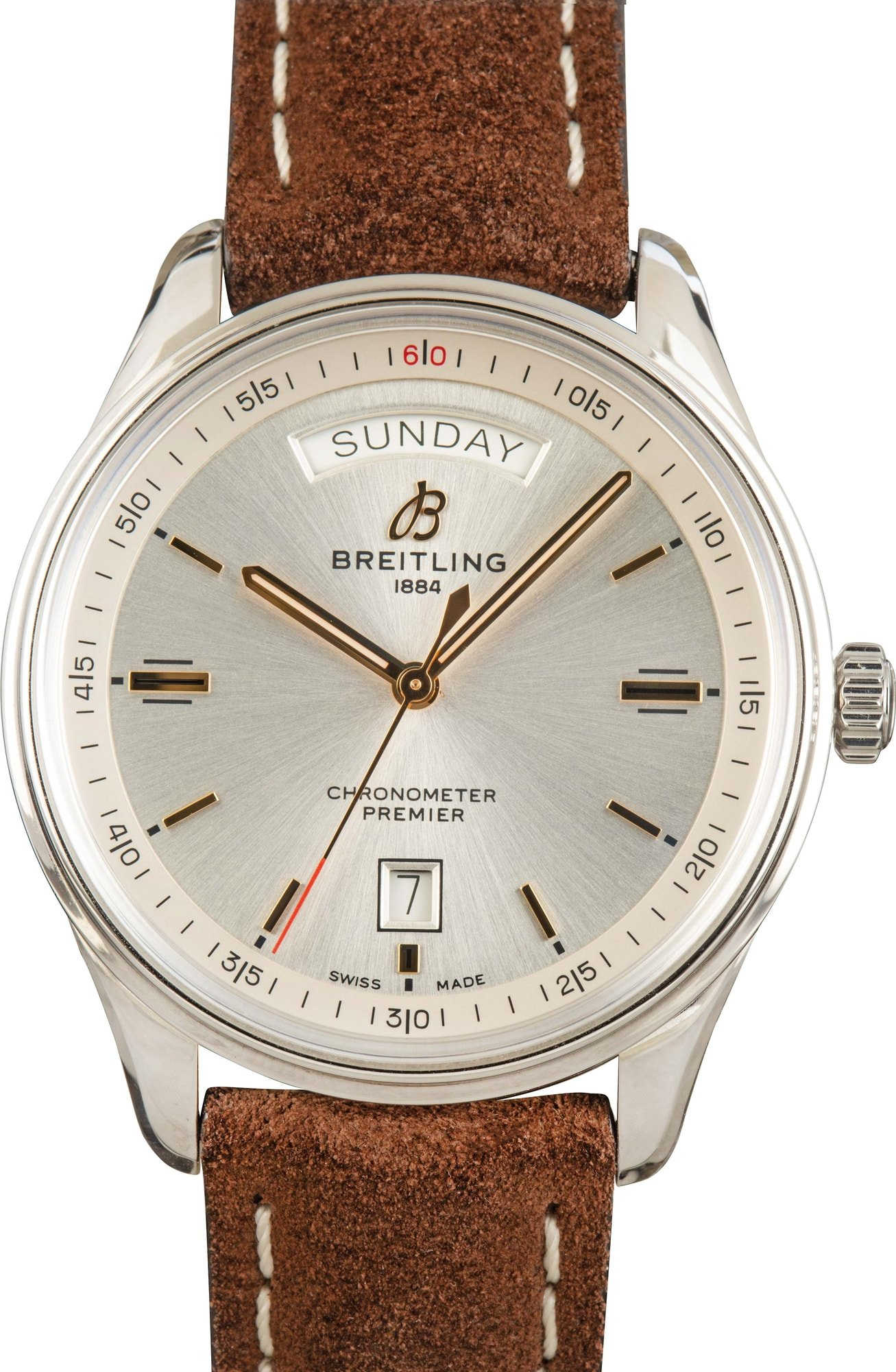 HandMade The Breitling Premier Automatic Day & Date 40 Silver