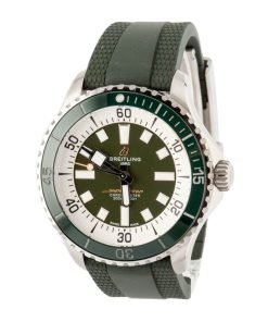 Alternative view of HandMade The Breitling Superocean Automatic 44 Green Dial & Rubber Strap