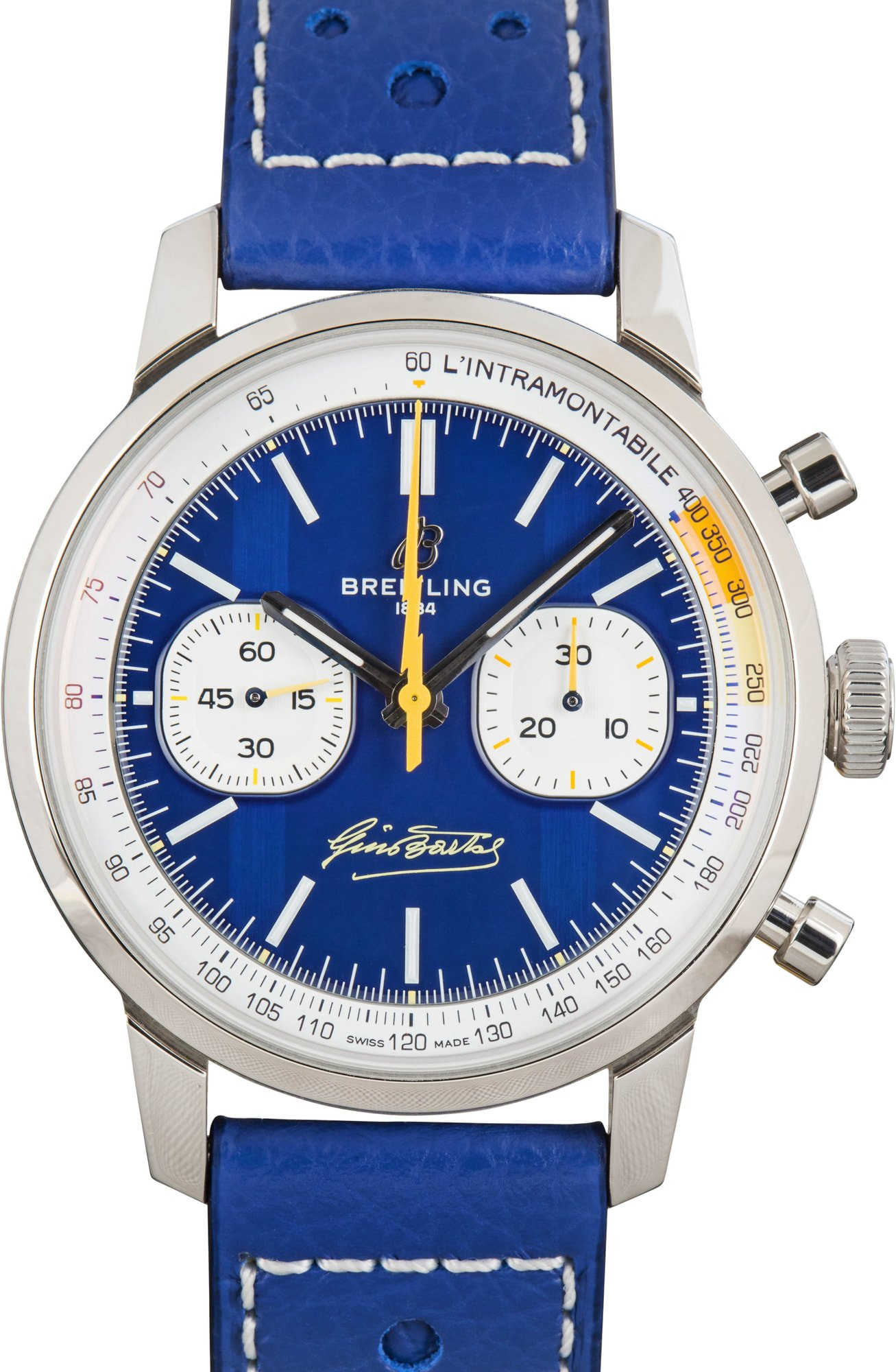 HandMade The Breitling Top Time B01 Gino Bartali Blue Dial