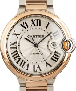 HandMade The Cartier Ballon Bleu Silver Roman Dial