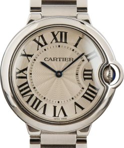 HandMade The Ballon Bleu De Cartier Silver Roman Dial