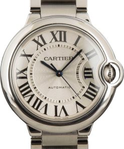 HandMade The Ballon Bleu De Cartier Stainless Steel Silver Dial