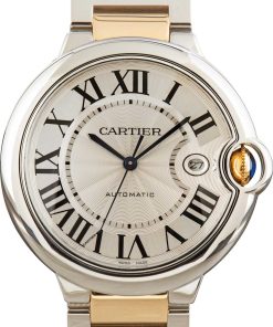 HandMade The Cartier Ballon Bleu 42 Ref W69009Z3 Steel & Yellow Gold