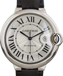 HandMade The Ballon Bleu De Cartier Ref WSBB0039 Silver Roman Dial