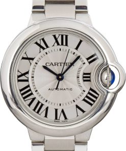 HandMade The Ballon Bleu de Cartier Ref WSBB0044 Silver Roman Dial