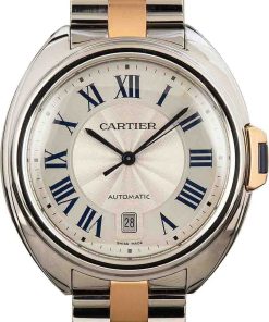 HandMade The Cartier Cle De Cartier Stainless Steel & 18k Rose Gold