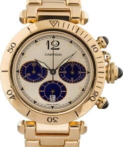 HandMade The Cartier Pasha 38 Chronograph Yellow Gold