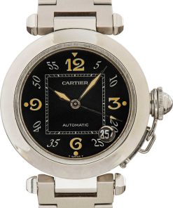 HandMade The Cartier Pasha C Stainless Steel Black Dial