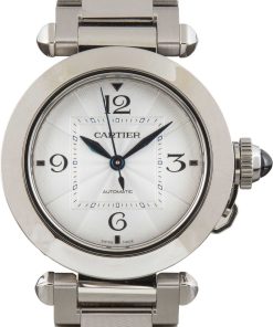 HandMade The Cartier Pasha WSPA0013 Silver Roman Dial