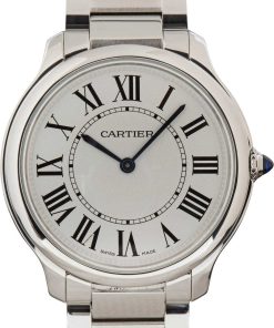 HandMade The Ronde Must De Cartier Ref WSRN0034 Silver Roman Dial
