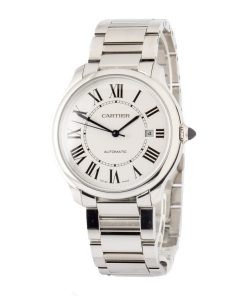 Alternative view of HandMade The Ronde Must De Cartier Stainless Steel WSRN0035 Silver Roman Dial