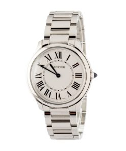 Alternative view of HandMade The Ronde Must De Cartier Ref WSRN0034 Silver Roman Dial