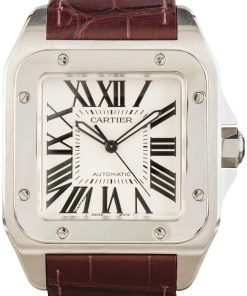 HandMade The Cartier Santos 100 Silver Roman Dial