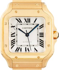 HandMade The Santos de Cartier Ref WGSA0030 18k Yellow Gold Medium Model