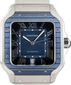 HandMade The Cartier Santos De Cartier WSSA0048 Blue Dial