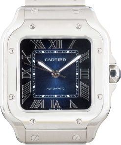 HandMade The Santos de Cartier WSSA0063 Medium Model Blue Dial