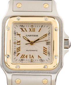 HandMade The Cartier Santos Galbee Ref W20041C4 Steel & 18k Yellow Gold