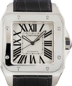 HandMade The Cartier Santos 100 Silver Dial W20073X8 Stainless Steel