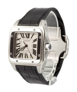 Alternative view of HandMade The Cartier Santos 100 Stainless Steel Roman Dial