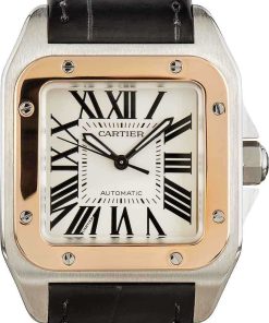 HandMade The Cartier Santos 100 Stainless Steel & 18k Rose Gold