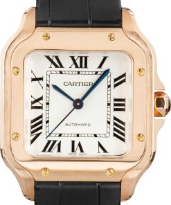 HandMade The Santos de Cartier 18k Rose Gold Medium Model