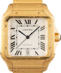 HandMade The Santos de Cartier Watch 18k Yellow Gold