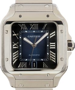 HandMade The Cartier Santos de Cartier Blue Roman Dial