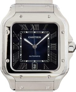HandMade The Santos de Cartier WSSA0030 Large Model Blue Dial