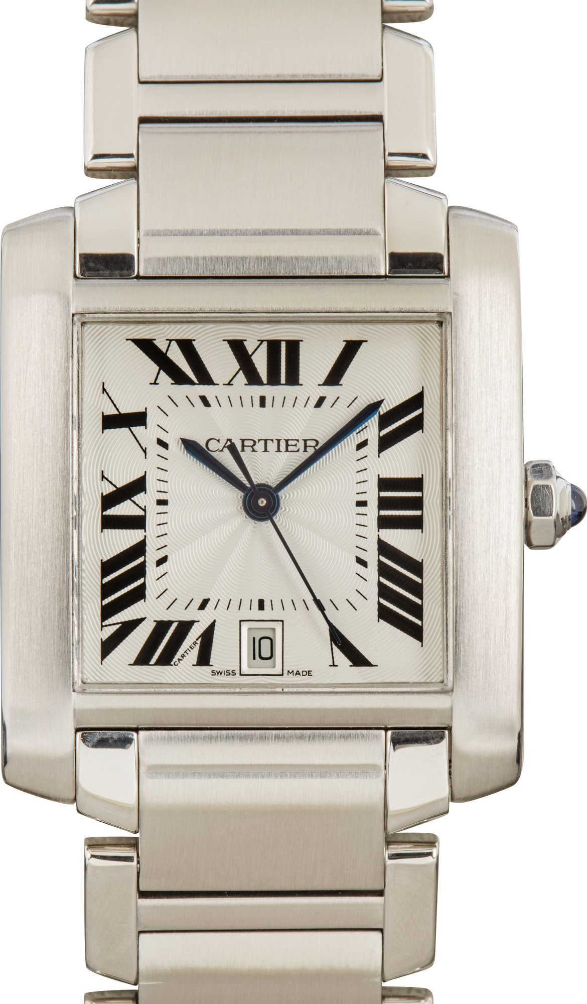 HandMade The Cartier Tank Francaise White Roman Dial