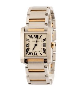 Alternative view of HandMade The Cartier Tank Francaise Two Tone W2TA0003 Silver Dial