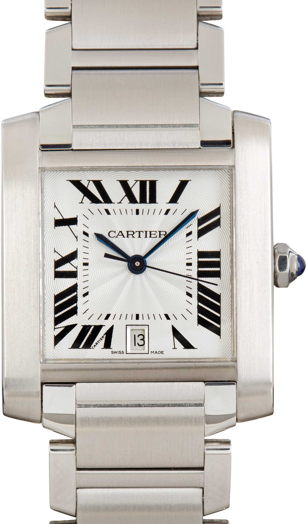HandMade The Cartier Tank Francaise W51002Q3 Silver Dial