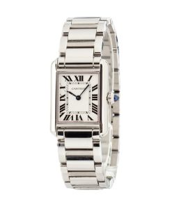 Alternative view of HandMade The Cartier Tank Must Silver Dial Small Model